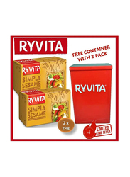 Ryvita Simply Sesame Crisp Bread with Container, 2 x 250g