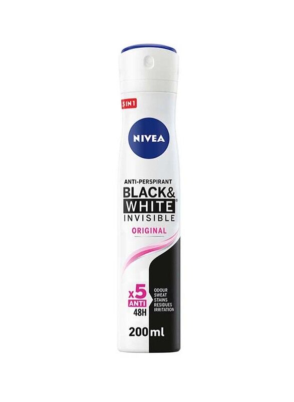 

Nivea Black & White Invisible Original Antiperspirant Spray for Women, 200ml