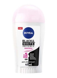 Nivea Black & White Invisible Original Antiperspirant Stick for Women, 40ml