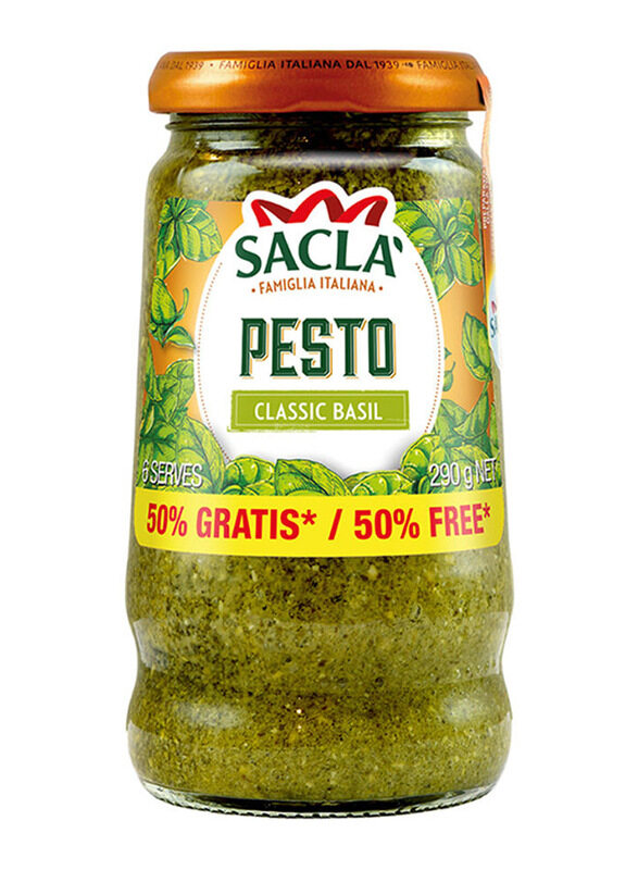 

Sacla Italia Pesto Classic 50% Basil Free Sauce, 290g