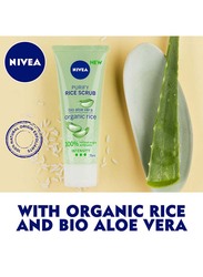 Nivea Face Purifying Rice Scrub Organic and Bio Aloe Vera for Combination Skin, 75ml