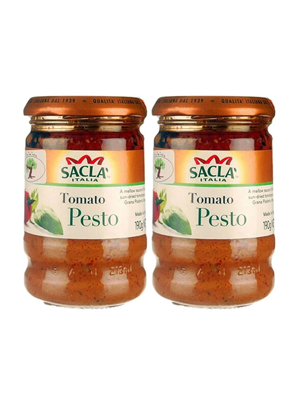 

Sacla Italian Classic Pesto Tomato Sauce, 2 Bottle x 190g