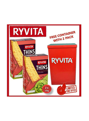 Ryvita Sweet Chili Flat Crisp Bread with Container, 2 x 125g