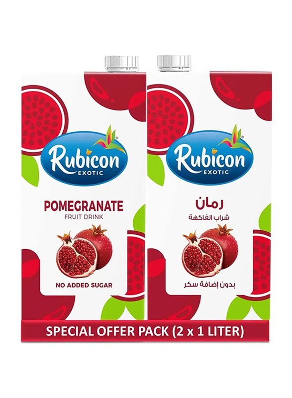 Rubicon No Added Sugar Pomegranate Fruit Drink, 2 Pieces x 1 Liter