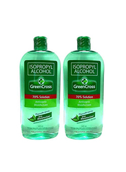 Green Cross Isopropyl Alcohol Antiseptic-Disinfectant with Moisturizer, 2 Pieces x 500ml