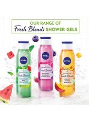 Nivea Fresh Blends Refreshing Shower Gel Raspberry Blueberry Almond Milk, 300ml