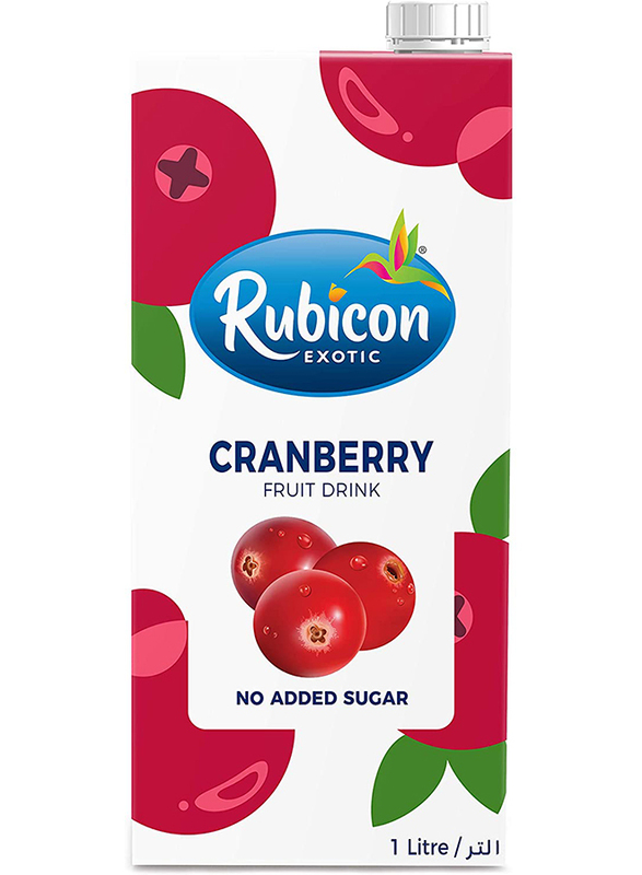 Rubicon No Added Sugar Cranberry Fruit Drink, 2 x 1 Liter