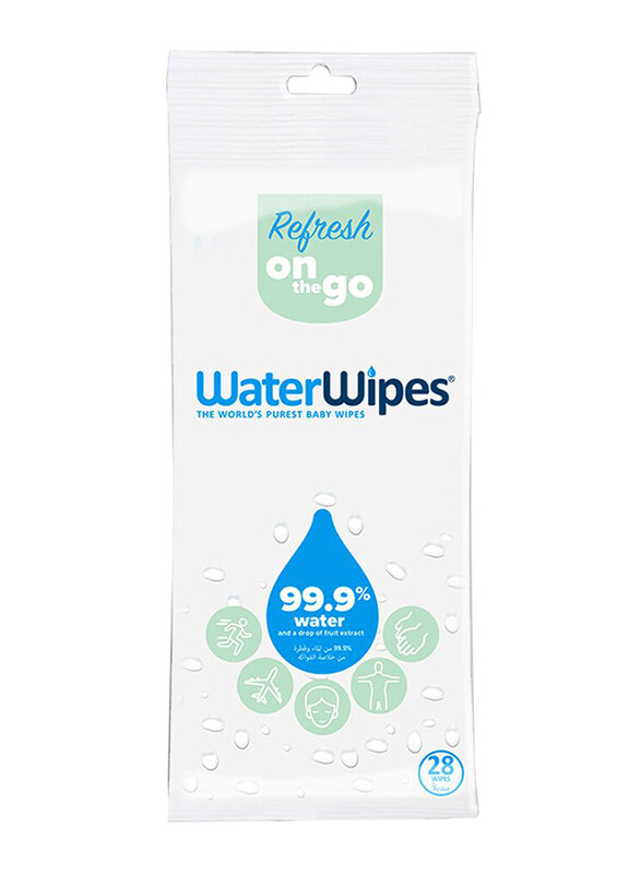 

Generic Water Wipes Refresh on the Go Wipes, White, 28 Pieces