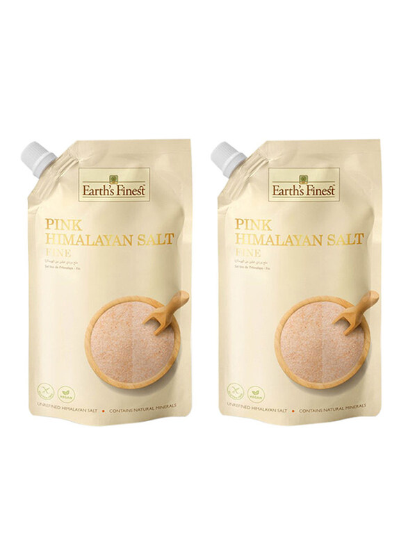 

Earth's Finest Pink Himalayan Fine Salt, 2 Pieces x 500g