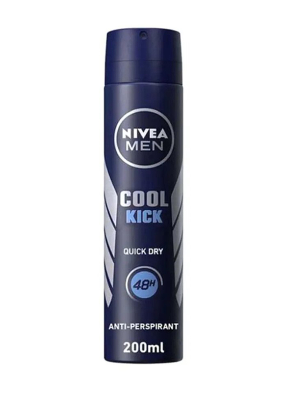 Nivea 48H Cool Kick Deodorant Spray for Men, 200ml