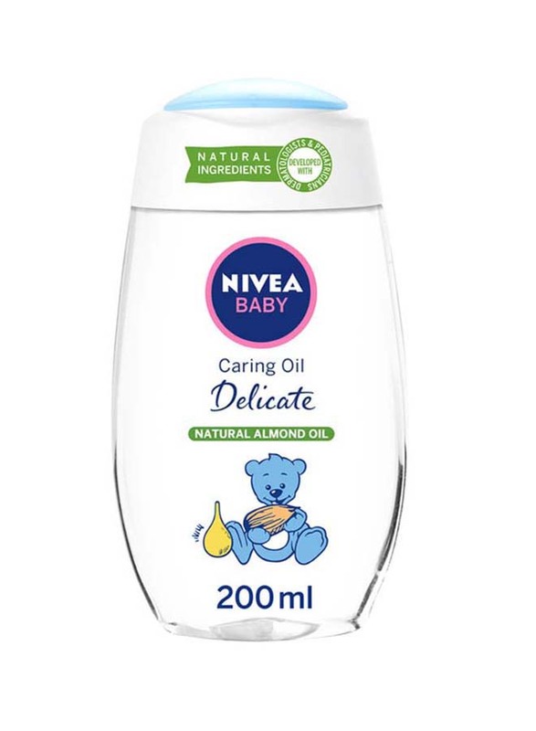 Nivea 200ml Delicate Caring Oil for Babies, White