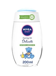 Nivea 200ml Delicate Caring Oil for Babies, White