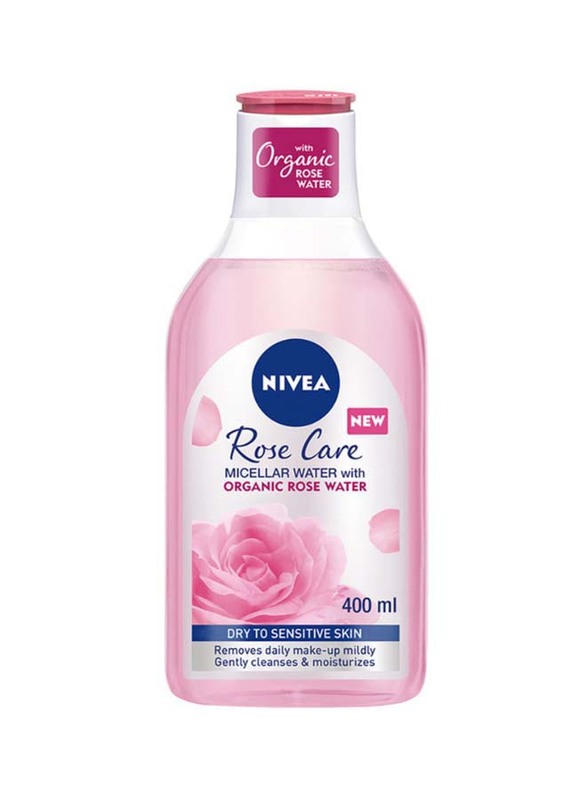 Nivea Micellar Organic Rose Water Makeup Remover, 400ml, Clear