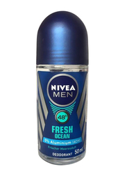 Nivea Fresh Ocean Deodorant Roll-On for Men, 50ml, 2 Pieces