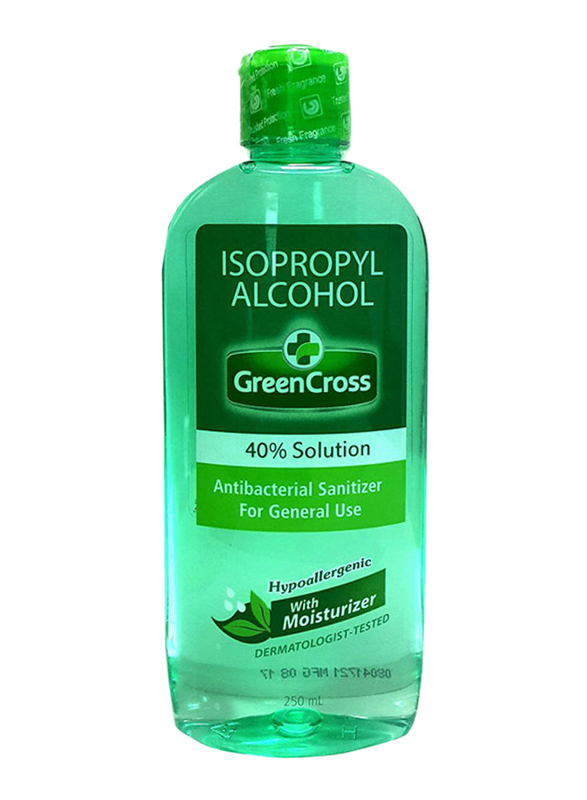 Green Cross Isopropyl Alcohol Antibacterial Sanitizer with Moisturizer, 250ml