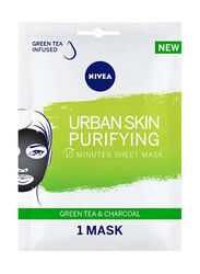 Nivea Urban Skin Purifying Face Sheet Mask with Green Tea & Charcoal, 1 Mask