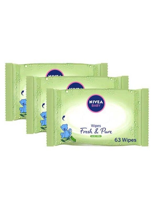 

Nivea 189 Pieces Fresh & Pure Wipes for Babies, Green