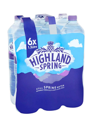 Highland Spring Natural Still Spring Water Bottle, 6 x 1.5 Litres