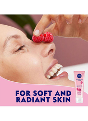 Nivea Face Glowing Scrub Organic Rice and Bio Raspberry for Dry and Sensitive Skin, 75ml