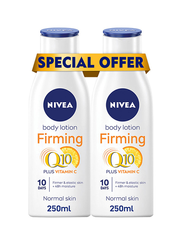 Nivea Q10+ Vitamin C Firming Body Lotion, 250ml, 2 Pieces