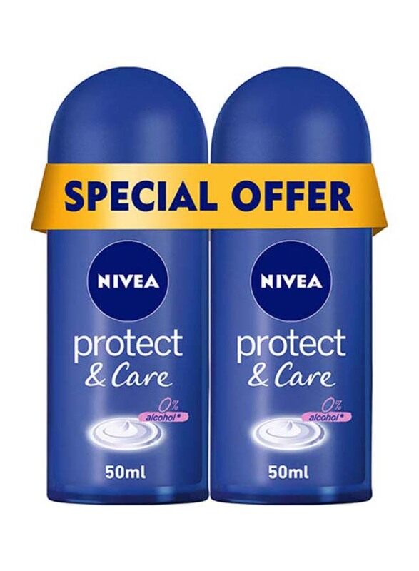 

Nivea Protect & Care Antiperspirant Roll-On, 2 x 50ml