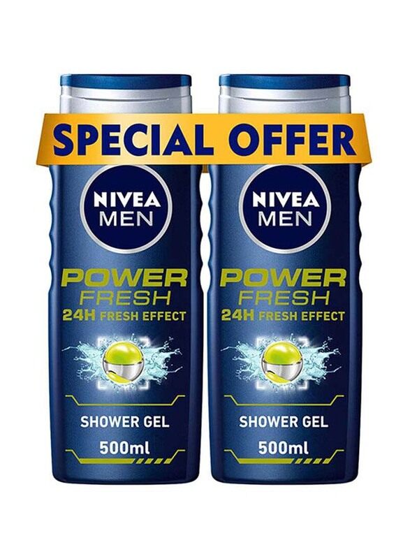 

Nivea Power Fresh Shower Gel, 500ml, 2 Pieces