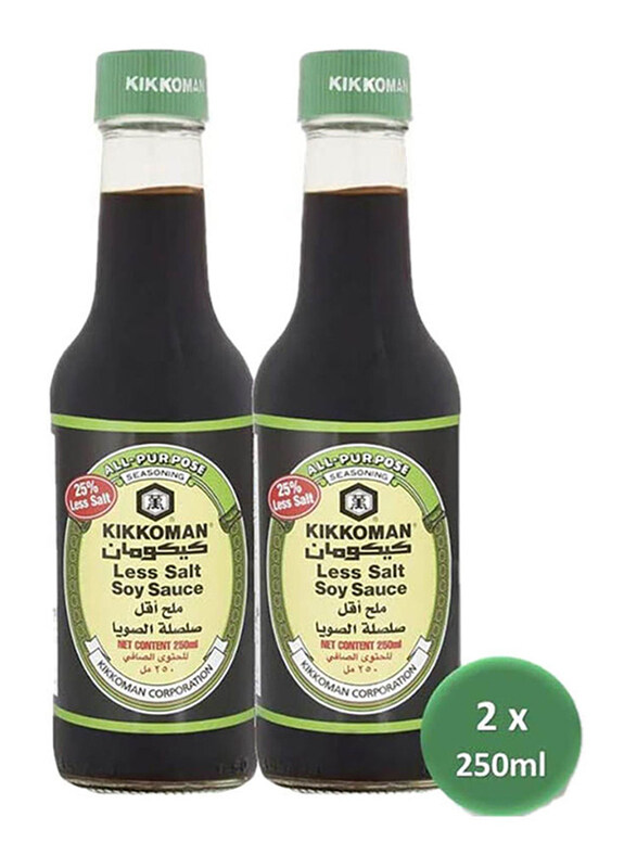 

Kikkoman Less Salt Soya Sauce, 2 Bottle x 250ml