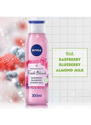 Nivea Fresh Blends Refreshing Shower Gel Raspberry Blueberry Almond Milk, 300ml