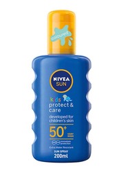 Nivea 200ml Sun Kids Protect And Care Sun Spray with SPF 50+ for Kids