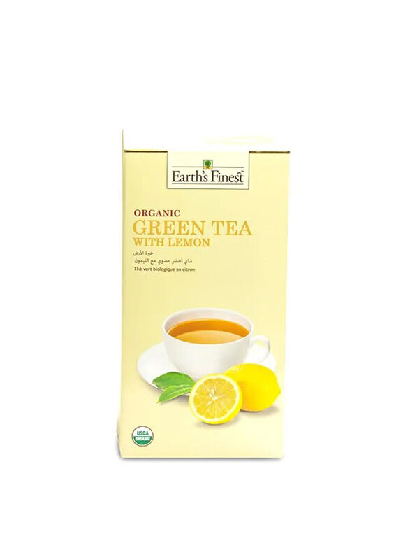 

Earth's Finest Organic Lemon Green Tea, 37.5g