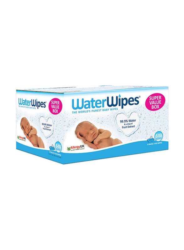 Water Wipes 1620 Pieces Super Value Wipes Box for Baby, Newborn, White