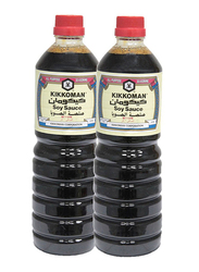Kikkoman Soya Sauce, 2 Bottles x 1 Liter