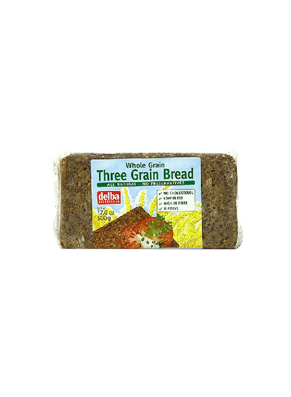 Delba Wholegrain Three Grain Bread, 500g
