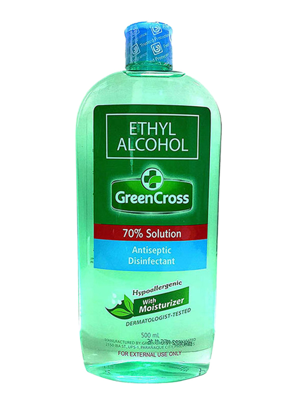 Green Cross Ethyl Alcohol Antiseptic-Disinfectant with Moisturizer, 500ml