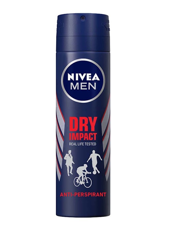 Nivea Dry Impact Antiperspirant Spray for Men, 150ml