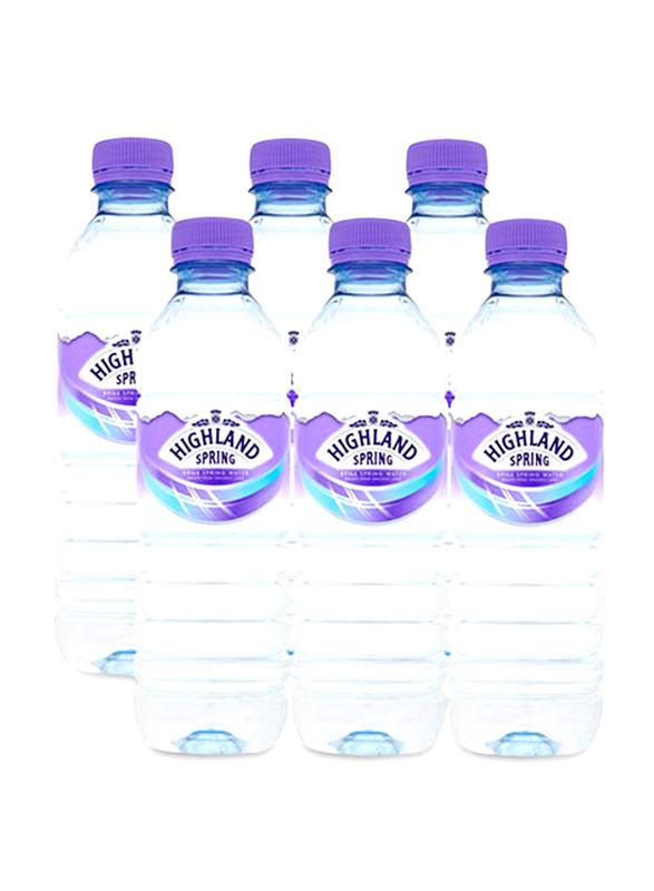 Highland Spring Natural Mineral Water Bottle, 6 x 500ml