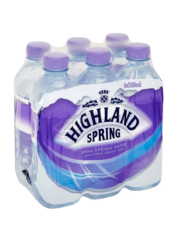 Highland Spring Still Water Bottle, 6 x 500ml