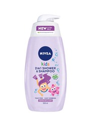 Nivea 500ml Aloe Vera Shower Gel and Shampoo with Sparkle Berry Scent for Kids