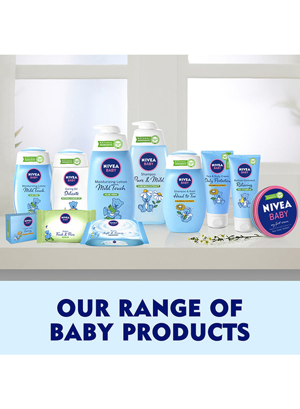 Nivea 500ml Pure & Mild Camomile Extract Shampoo for Babies, White/Blue