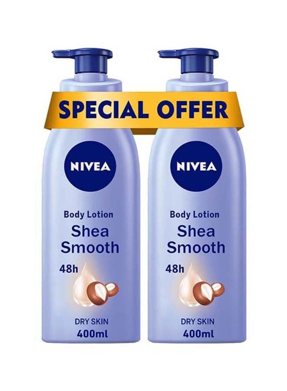 Nivea Shea Butter Smooth Body Lotion, 400ml, 2 Piece