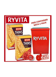 Ryvita Thins Cheese Crisp with Container, 2 x 125g