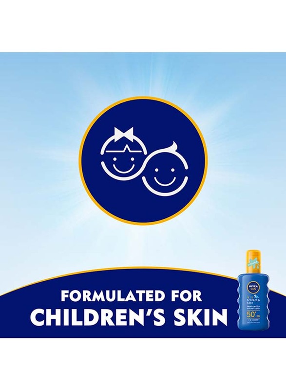 Nivea 200ml Sun Kids Protect And Care Sun Spray with SPF 50+ for Kids