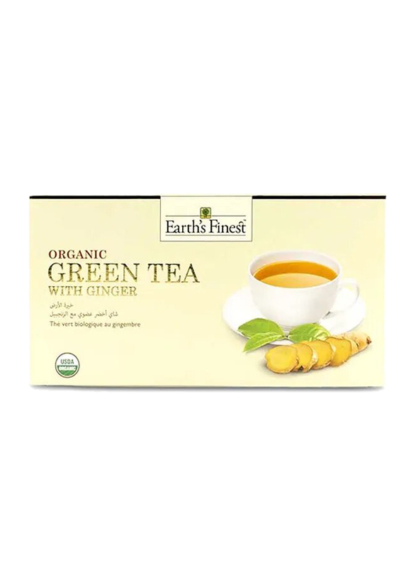 Earth's Finest Organic Ginger Green Tea, 37.5g