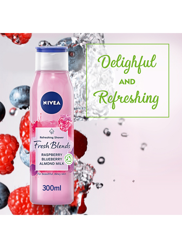 Nivea Raspberry Blueberry and Almond Milk Shower Gel, 300ml