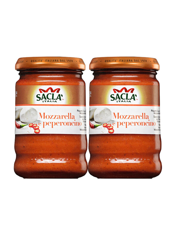 

Sacla Italian Mozzarella & Pepperoncino Sauce, 2 Bottle x 190g