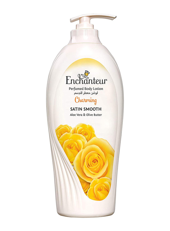 Enchanteur Satin Smooth Charming Lotion With Aloe Vera & Olive Butter, 500ml