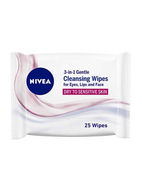 

Nivea 3-in-1 Cleansing Wipes, 25 Sheets