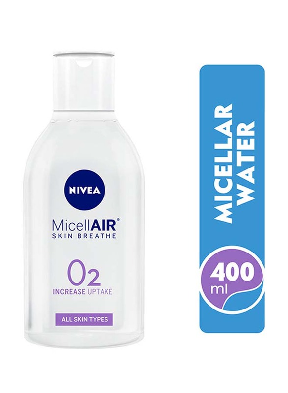 Nivea Micellar Water Makeup Remover for All Skin Types, 400ml, Clear