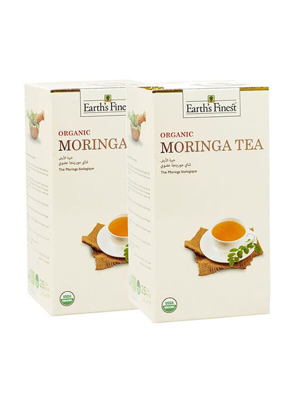 

Earth's Finest Original Organic Original Moringa Herbal Tea, 2 Pieces x 25 Tea Bags