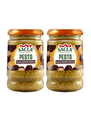 Sacla Pesto Black Summer Truffle Sauce, 2 Bottle x 190g